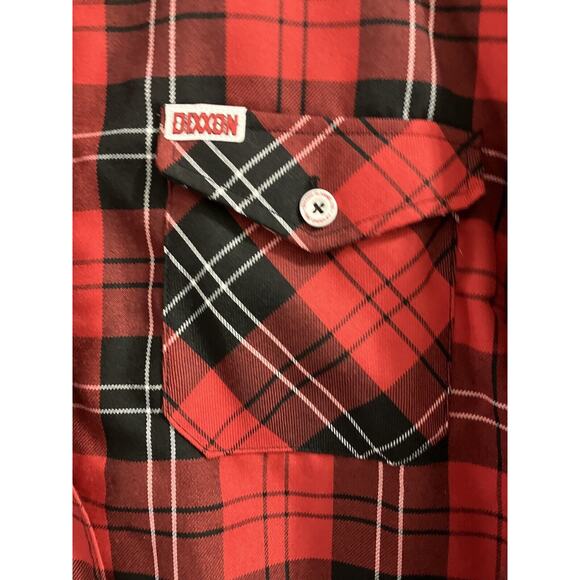 Dixxon Bo Diddley Men's Red,Black & White Plaid Button Flannel Size XL - Picture 3 of 8
